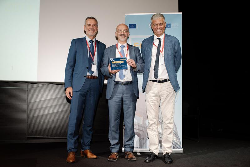 (de g. à dr.) Thierry Racaud, directeur général d'ESSP SAS; Claudio Clori, directeur de l'ANA; Cos Rausch, directeur adjoint f.f. de l'ANA